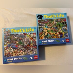 Train Station and Zoo 2/1000pc Puzzles